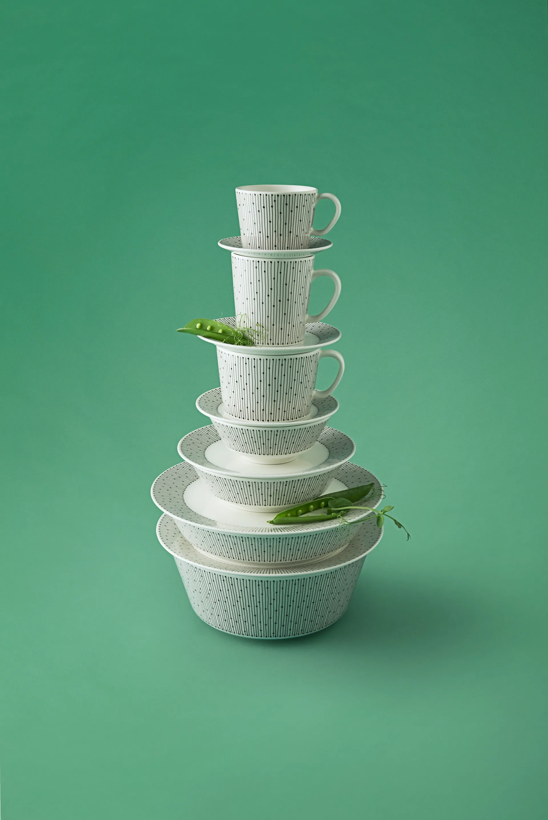 Taza Mainio Sarastus 40 cl, negro-blanco Arabia