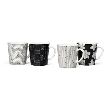 Taza Mainio Sarastus Ruudukko 30 cl - negro-blanco - Arabia