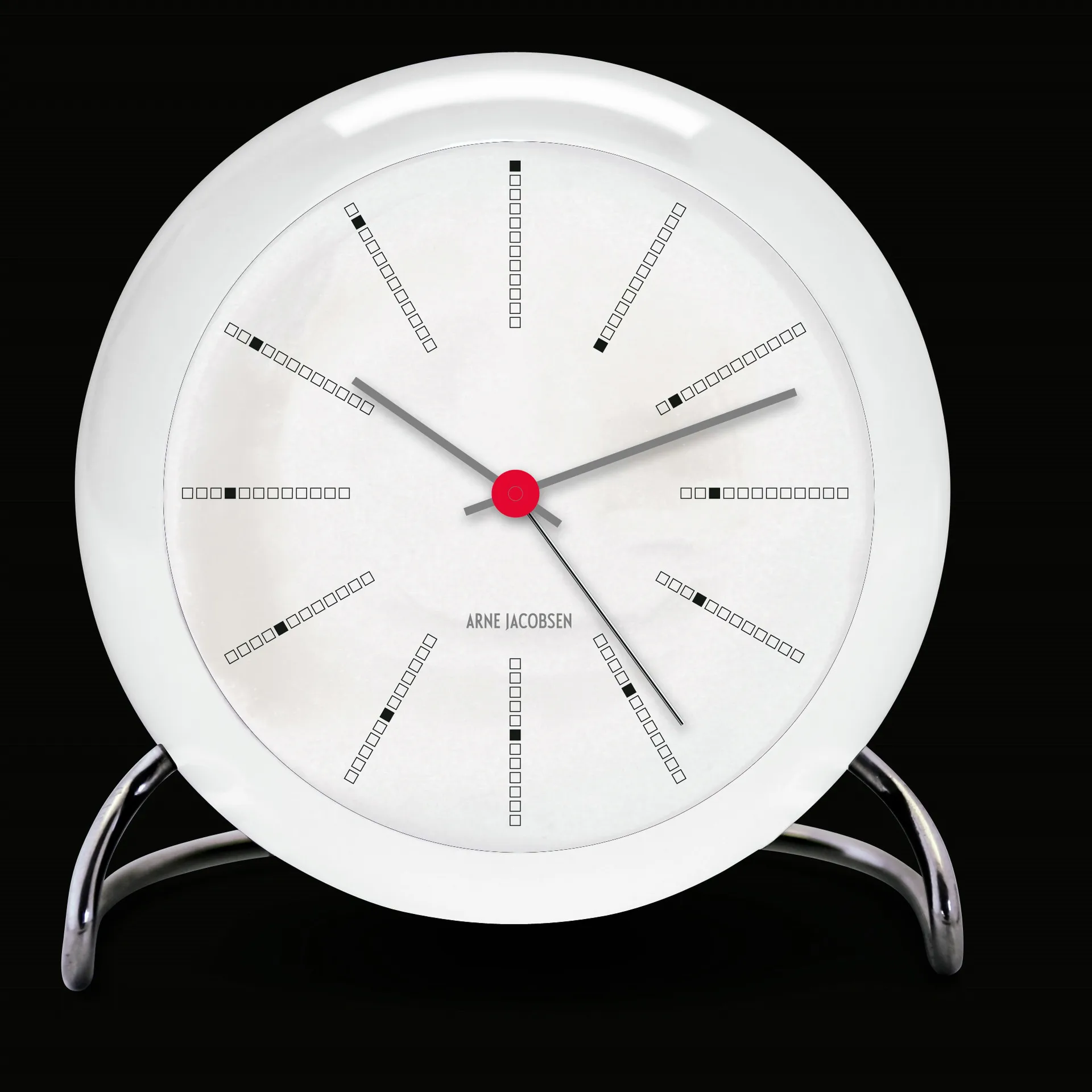 Despertador AJ Bankers, blanco Arne Jacobsen Clocks