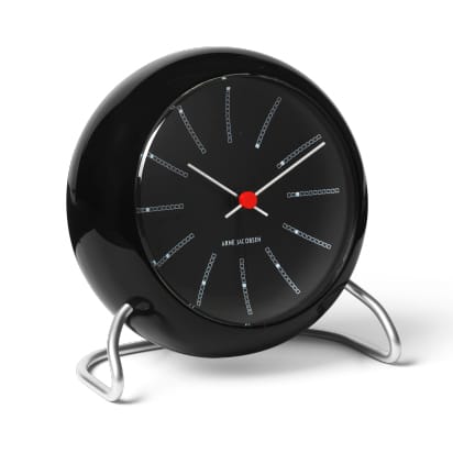 Despertador AJ Bankers, negro Arne Jacobsen Clocks