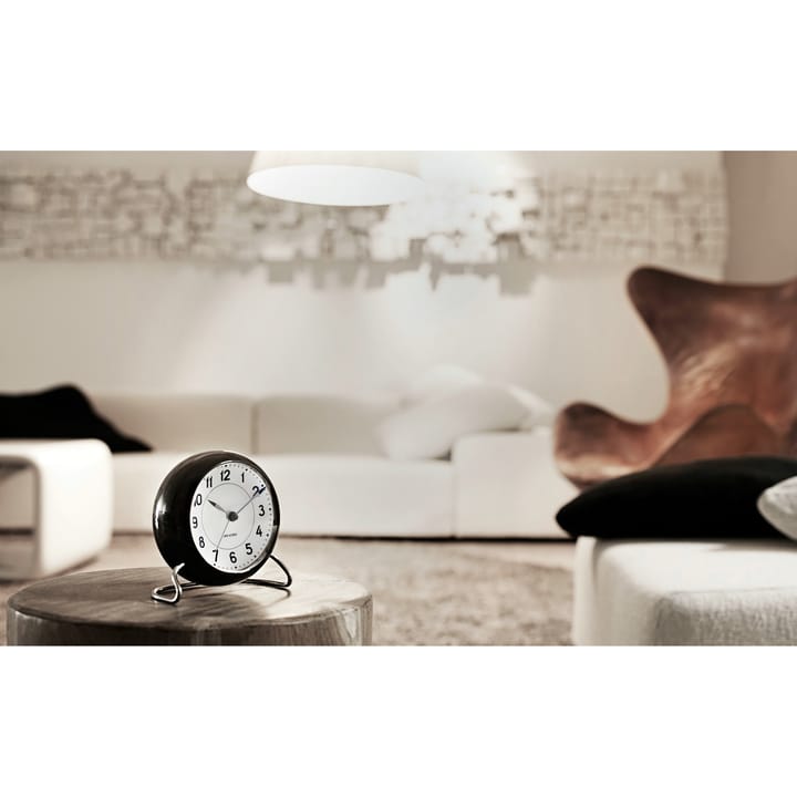 Despertador AJ Station, negro, negro Arne Jacobsen Clocks