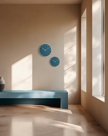 Reloj AJ City Hall - Azul, Ø21 cm - Arne Jacobsen Clocks