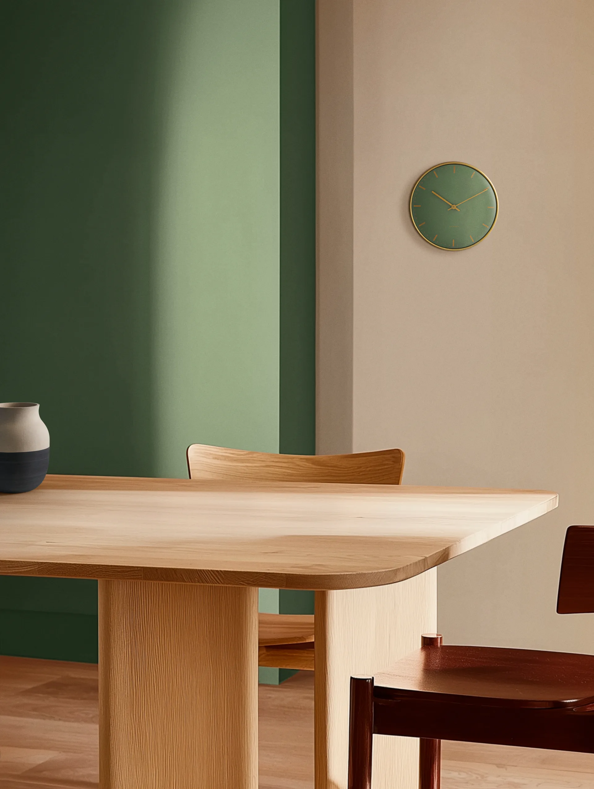 Reloj AJ City Hall, Verde, Ø21 cm Arne Jacobsen Clocks