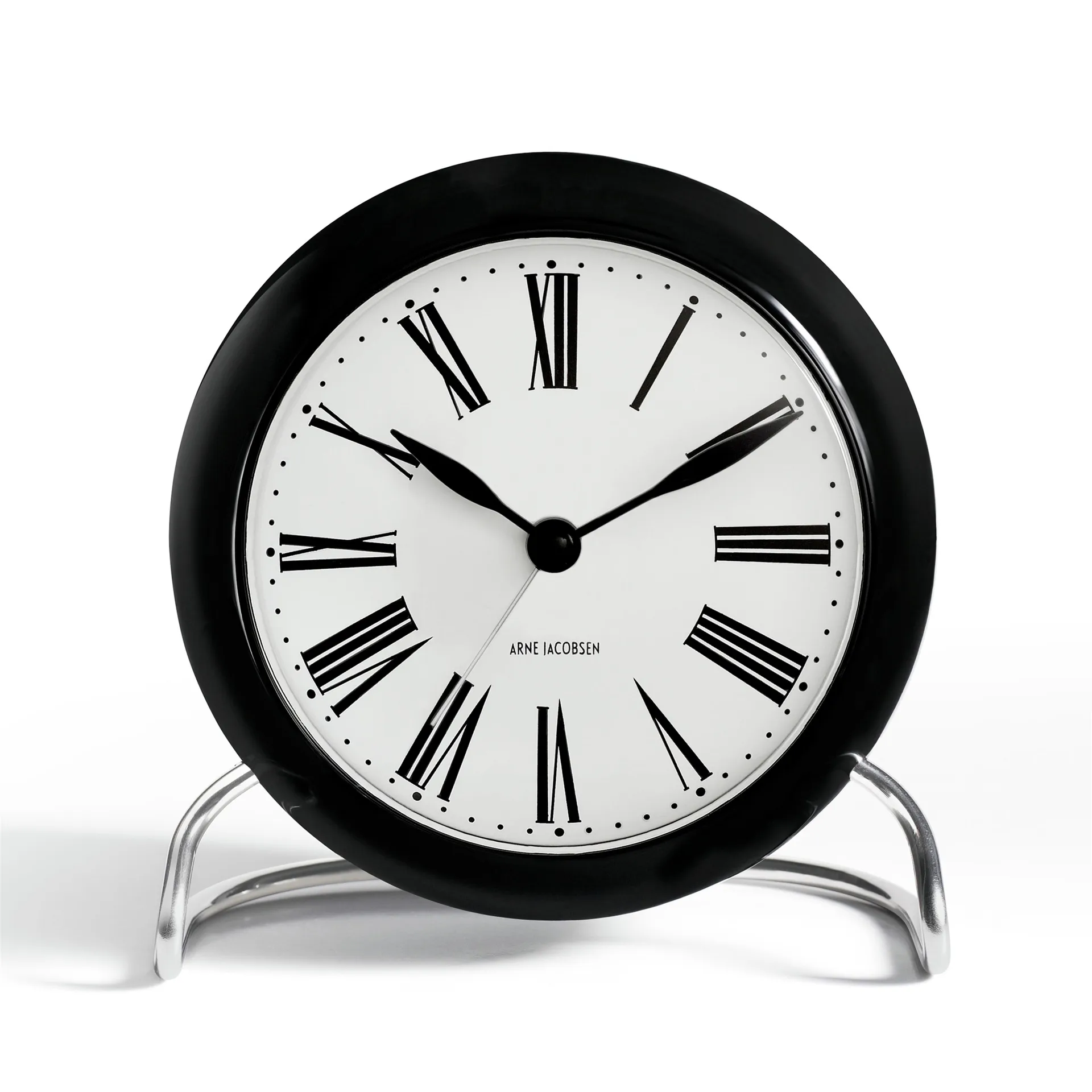 Reloj de mesa AJ Roman, negro Arne Jacobsen Clocks