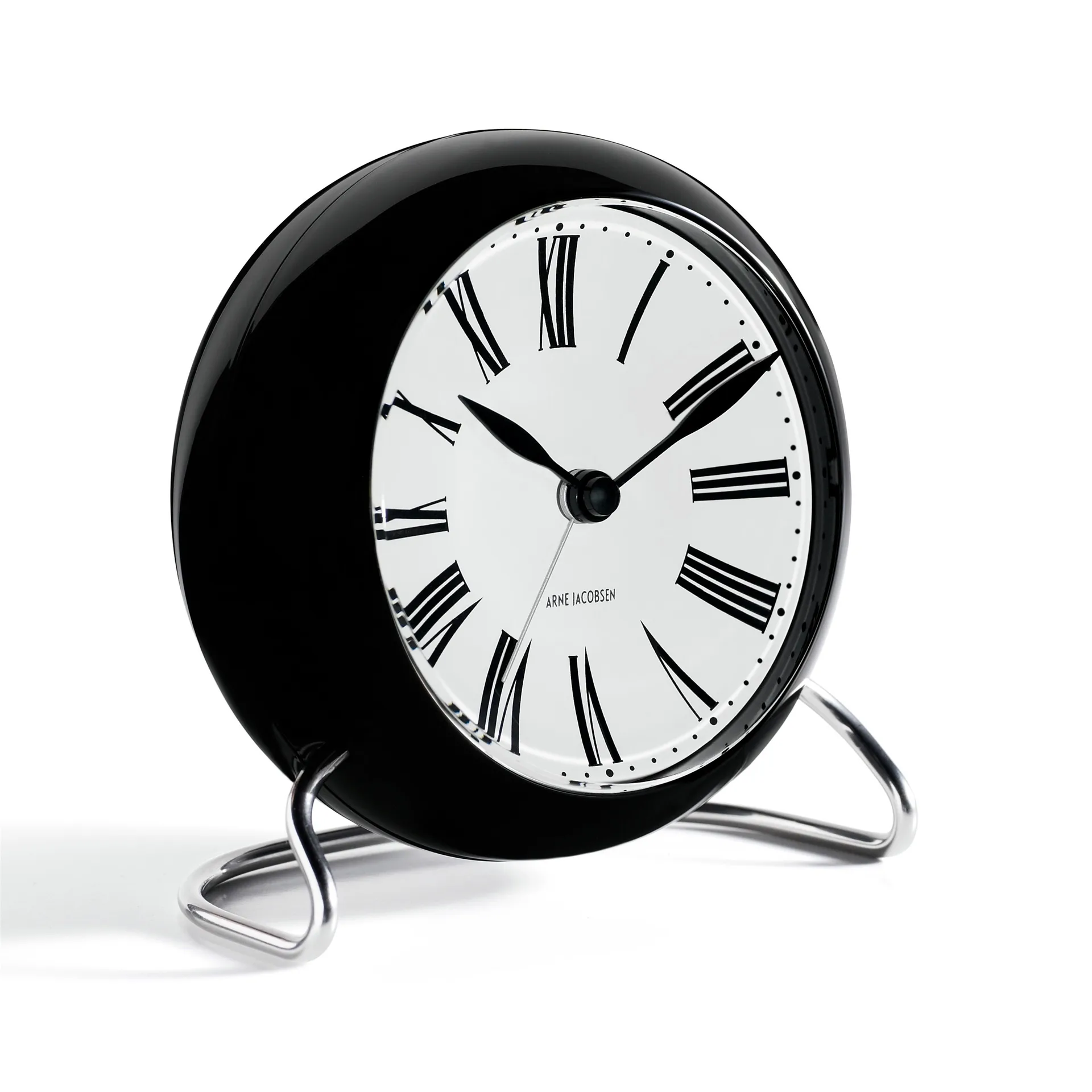 Reloj de mesa AJ Roman, negro Arne Jacobsen Clocks