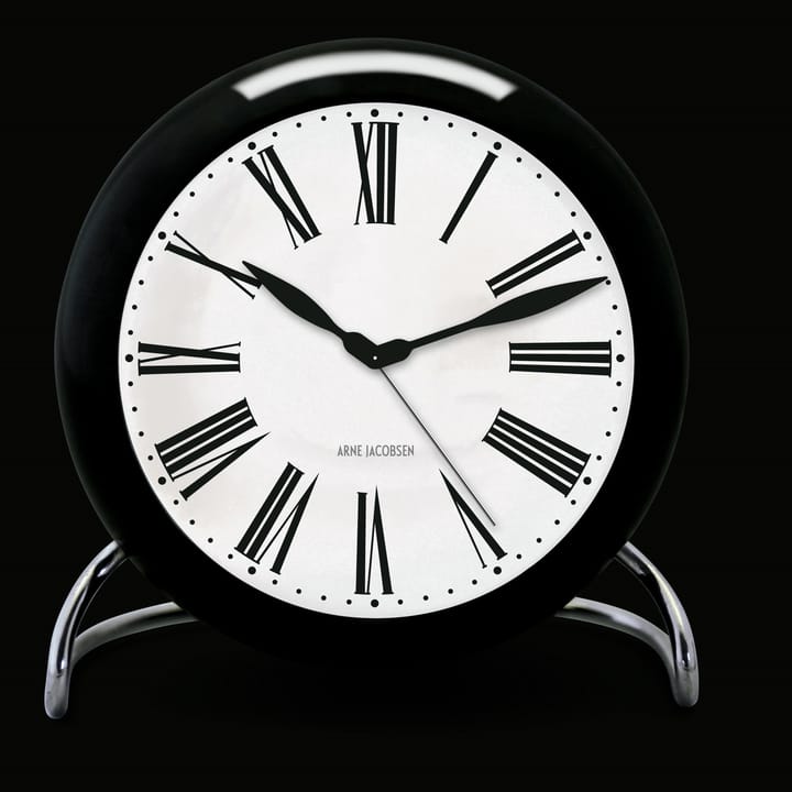 Reloj de mesa AJ Roman, negro Arne Jacobsen Clocks