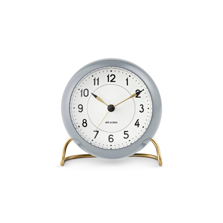 Reloj de mesa AJ Station 12 cm - gris-blanco - Arne Jacobsen Clocks