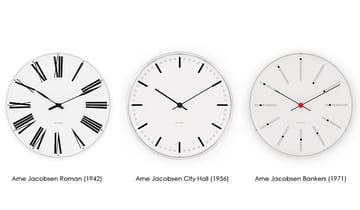 Reloj de pared AJ Bankers - Ø 16 cm - Arne Jacobsen Clocks