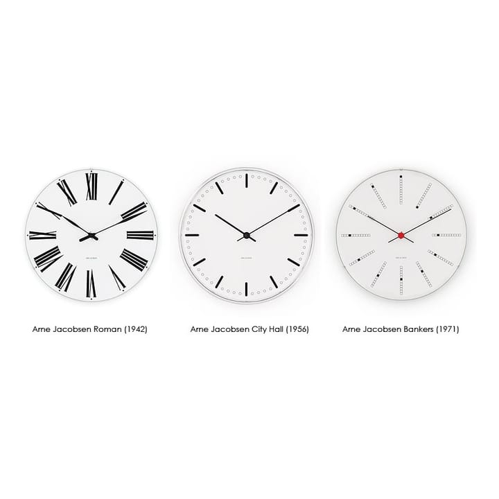 Reloj de pared AJ Bankers, Ø 29 cm Arne Jacobsen Clocks