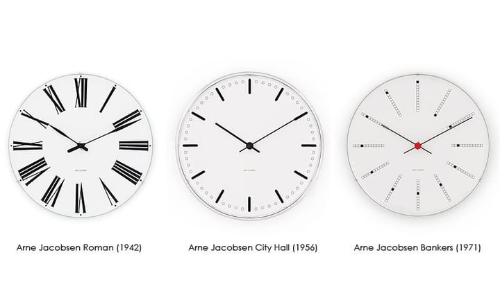 Reloj de pared AJ Bankers, Ø 48 cm Arne Jacobsen Clocks