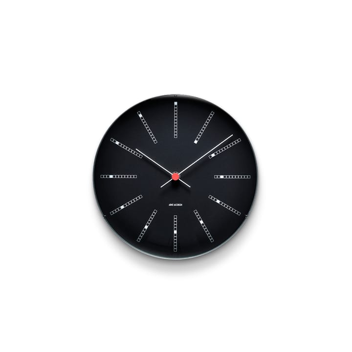 Reloj de pared AJ Bankers negro - Ø 21 cm - Arne Jacobsen Clocks