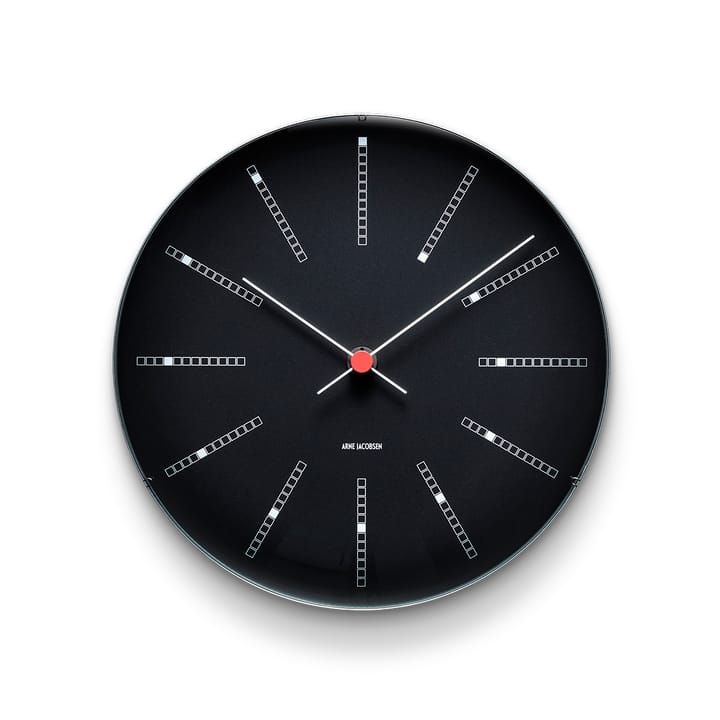 Reloj de pared AJ Bankers negro - Ø 29 cm - Arne Jacobsen Clocks