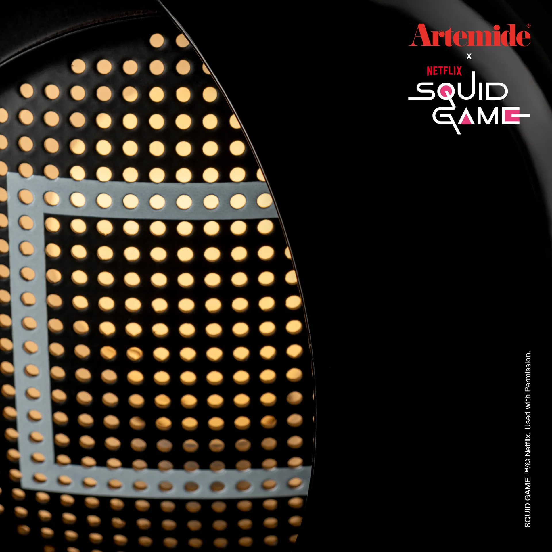 Eclisse x Squid Game Lámpara de mesa Special Edition, Guard black Artemide