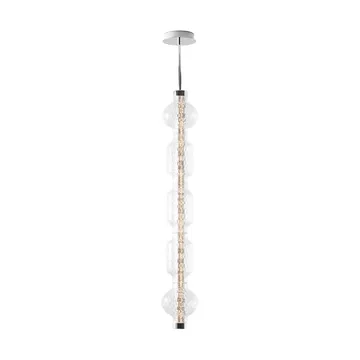 Lámpara colgante vertical Alambicco - 5 tulipas de cristal - Artemide