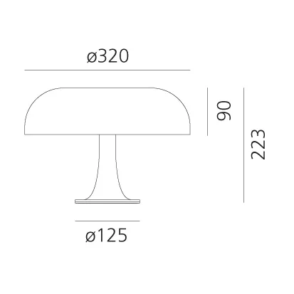 Lámpara de mesa Nessino, Ruby red Artemide