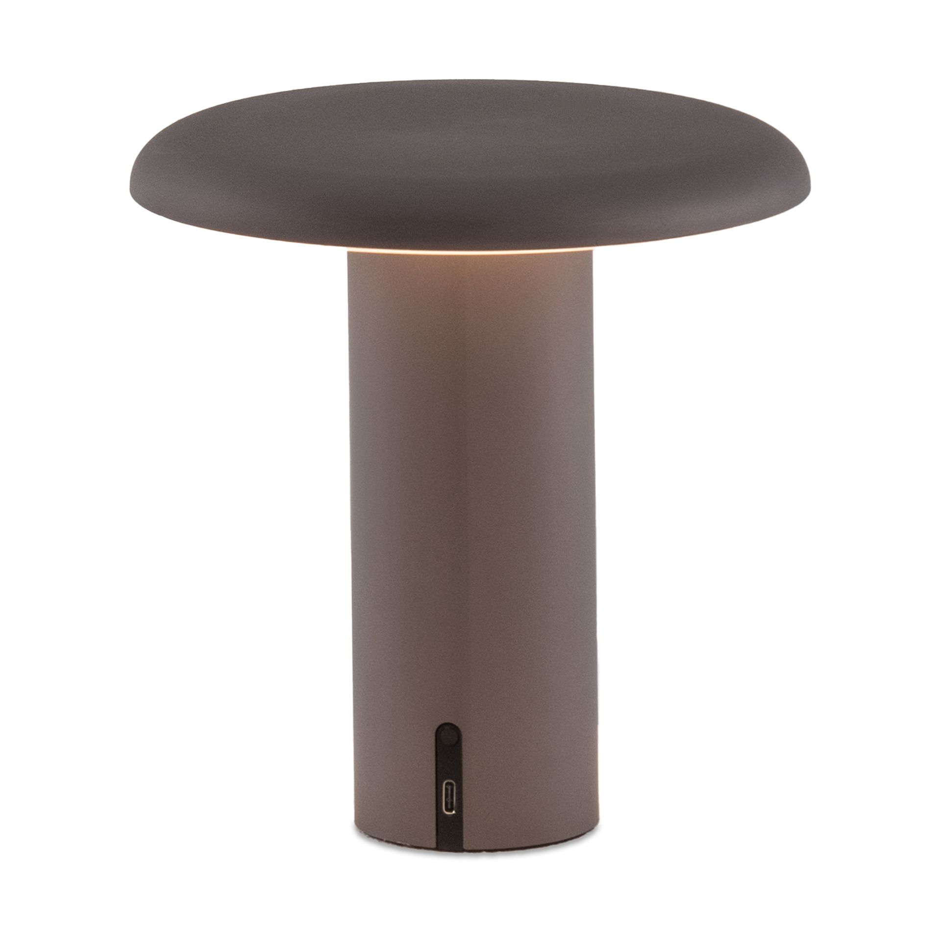 Lámpara de mesa portátil Takku de 19 cm, Anodizado gris Artemide