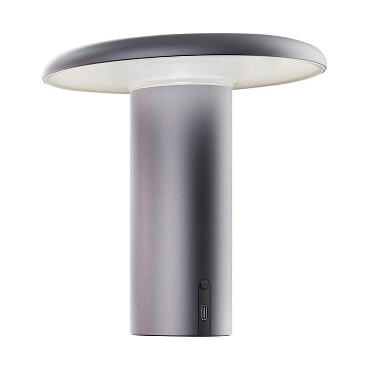 Lámpara de mesa portátil Takku de 19 cm, Anodizado gris Artemide