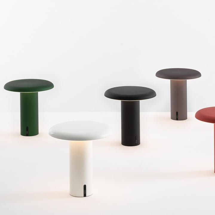 Lámpara de mesa portátil Takku de 19 cm, Anodizado gris Artemide
