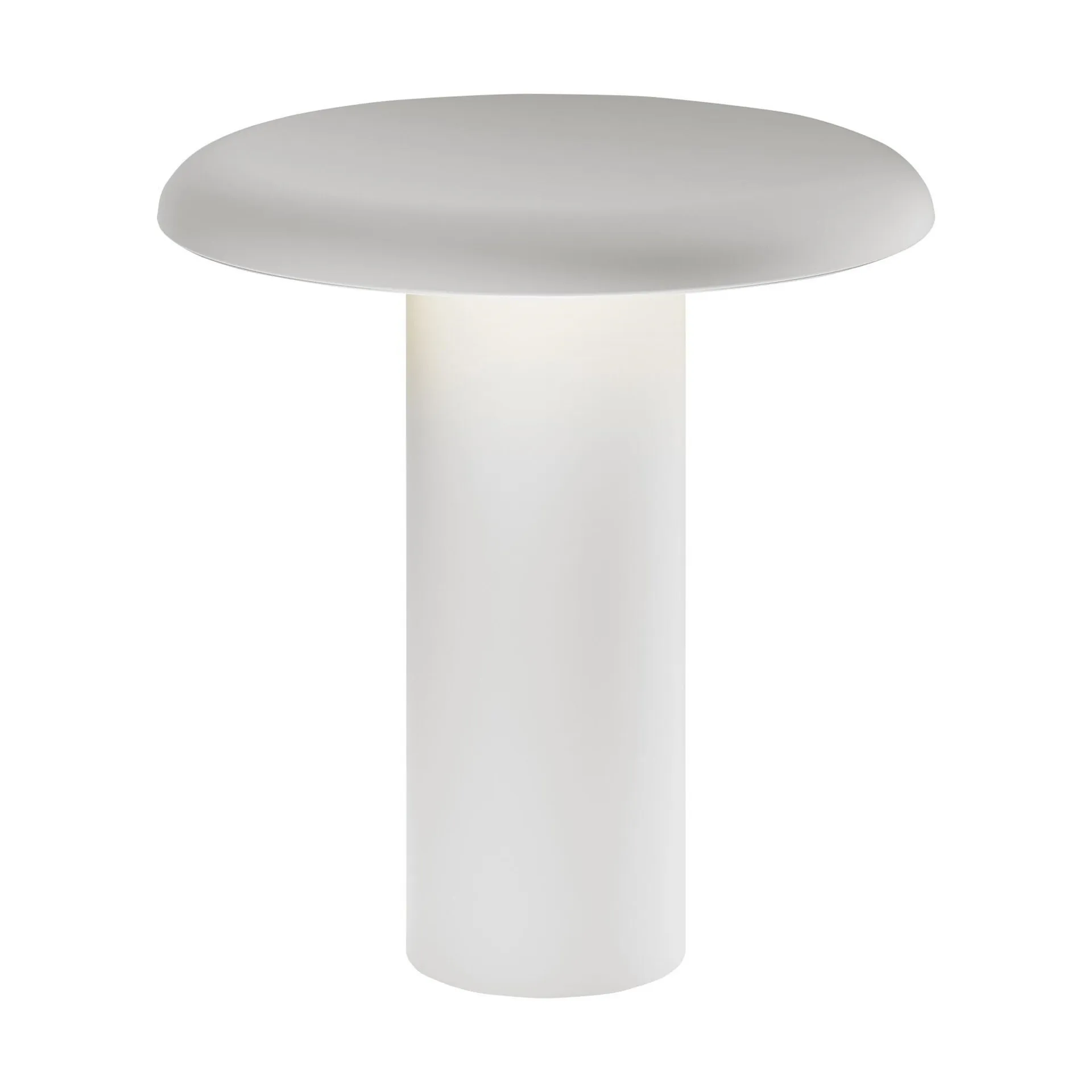 Lámpara de mesa portátil Takku de 19 cm, Blanco barnizado Artemide