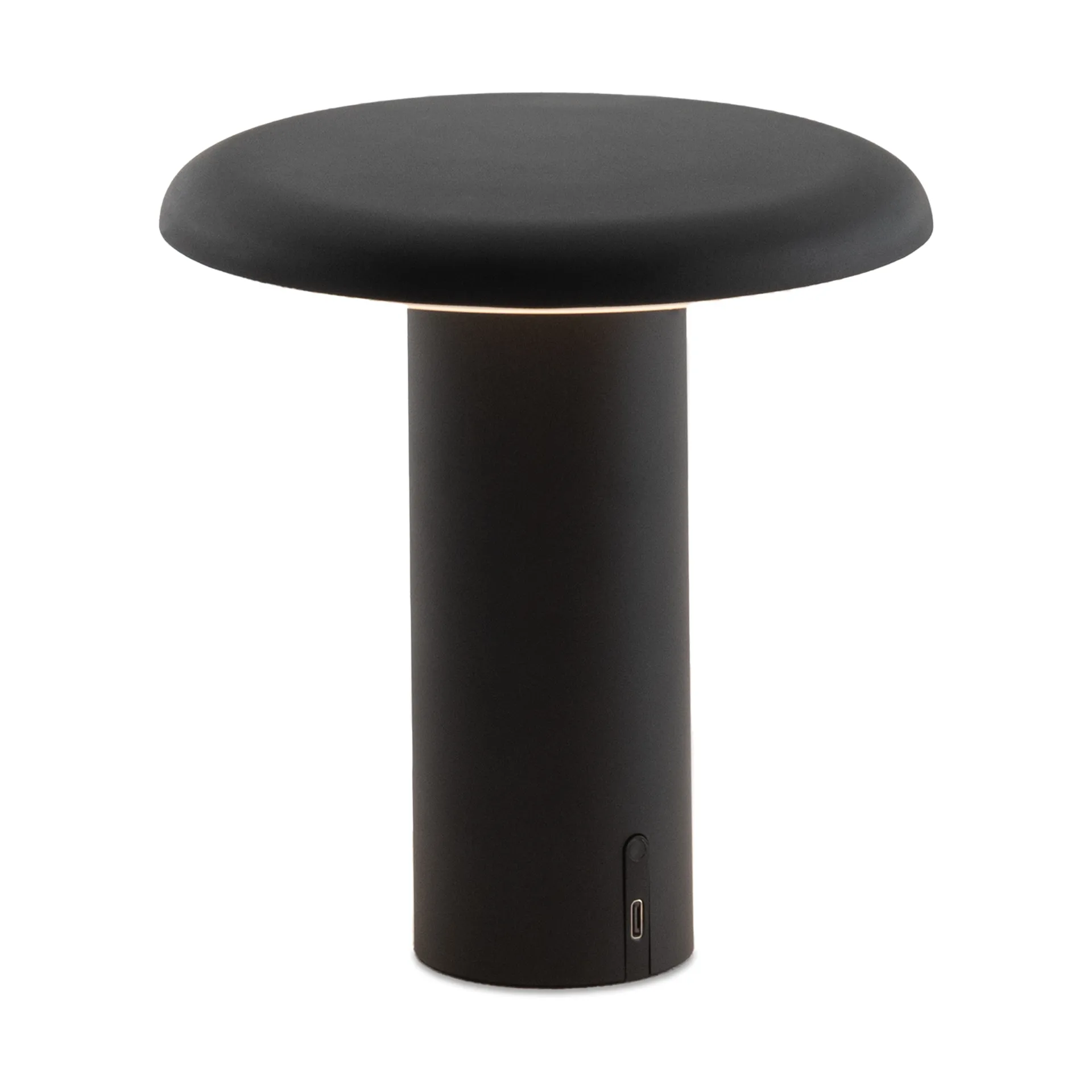 Lámpara de mesa portátil Takku de 19 cm, Negro barnizado Artemide