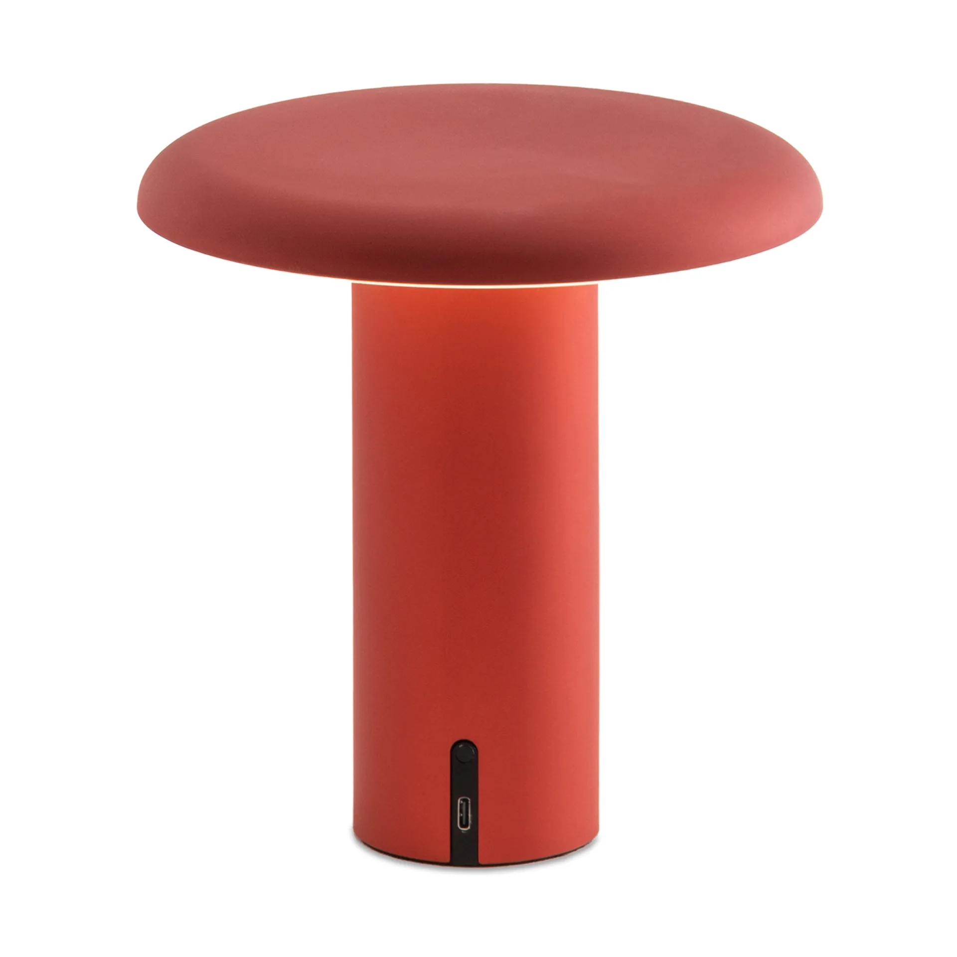 Lámpara de mesa portátil Takku de 19 cm, Rojo anodizado Artemide