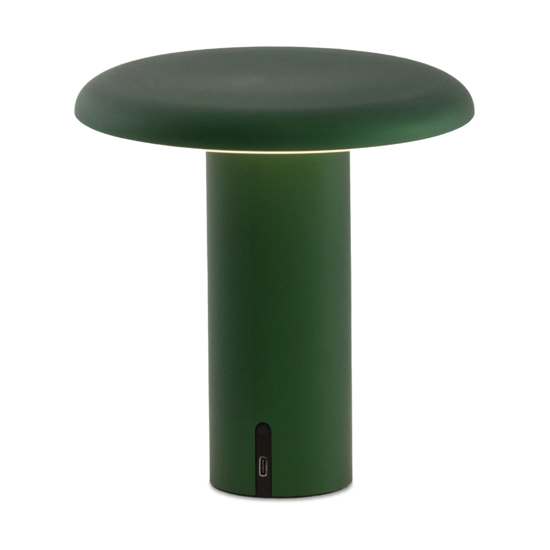 Lámpara de mesa portátil Takku de 19 cm, Verde anodizado Artemide