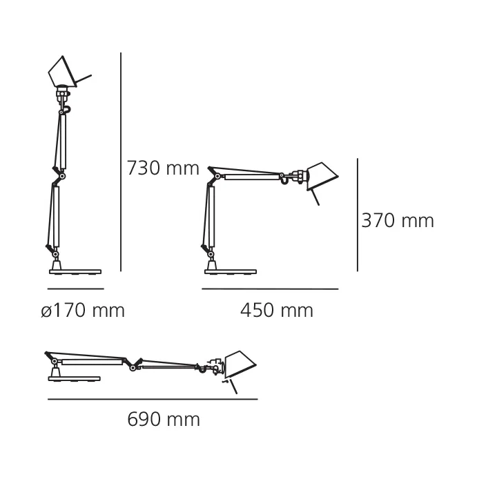 Lámpara de mesa Tolomeo micro, Ruby red Artemide