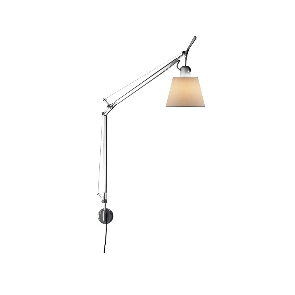 Lámpara de pared Tolomeo Basculante, pergamino Artemide