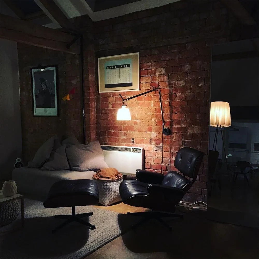 Lámpara de pared Tolomeo Basculante, pergamino Artemide