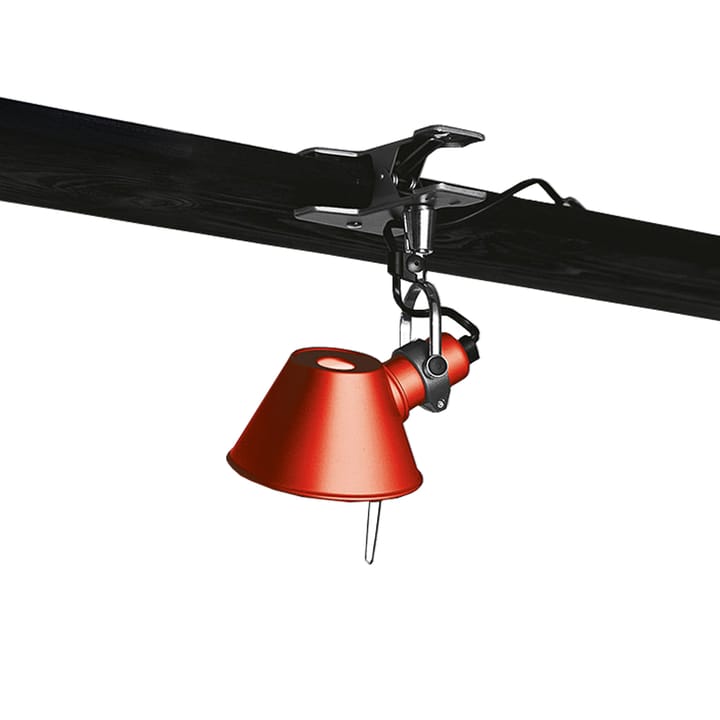 Lámpara de pared Tolomeo Micro Pinza con soporte de pinza - rojo - Artemide