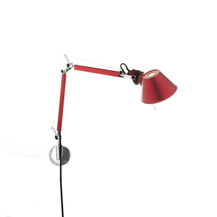 Lámpara de pared Tolomeo Micro - rojo anodizado - Artemide