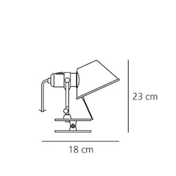 Lámpara de pared Tolomeo pinza - aluminio, led - Artemide