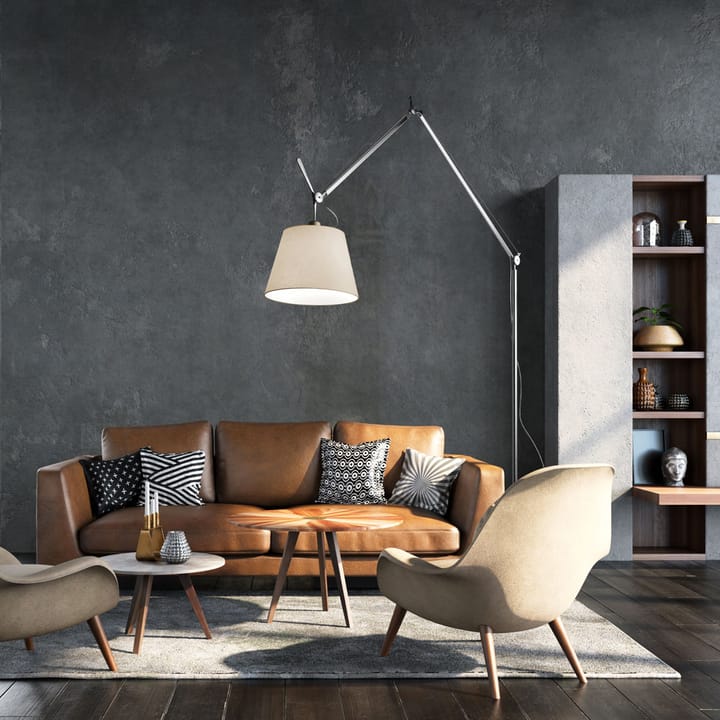 Tolomeo Mega lámpara de pie, negro-negro, ø36cm Artemide