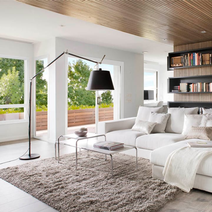 Tolomeo Mega lámpara de pie, negro-negro, ø36cm Artemide