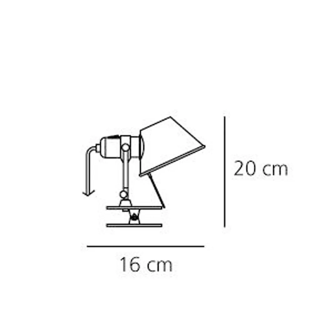 Tolomeo Pinza Micro lámpara de pared LED, aluminio, led Artemide