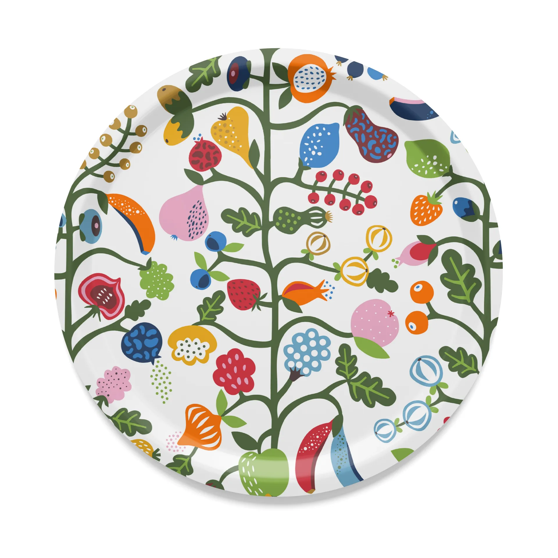 Bandeja Fruktträdgården Ø31 cm, Multi Arvidssons Textil