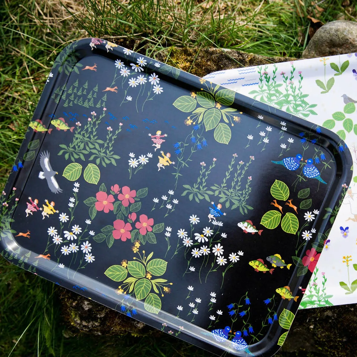 Bandeja Himlajorden, negro, 43 x 33 cm Arvidssons Textil