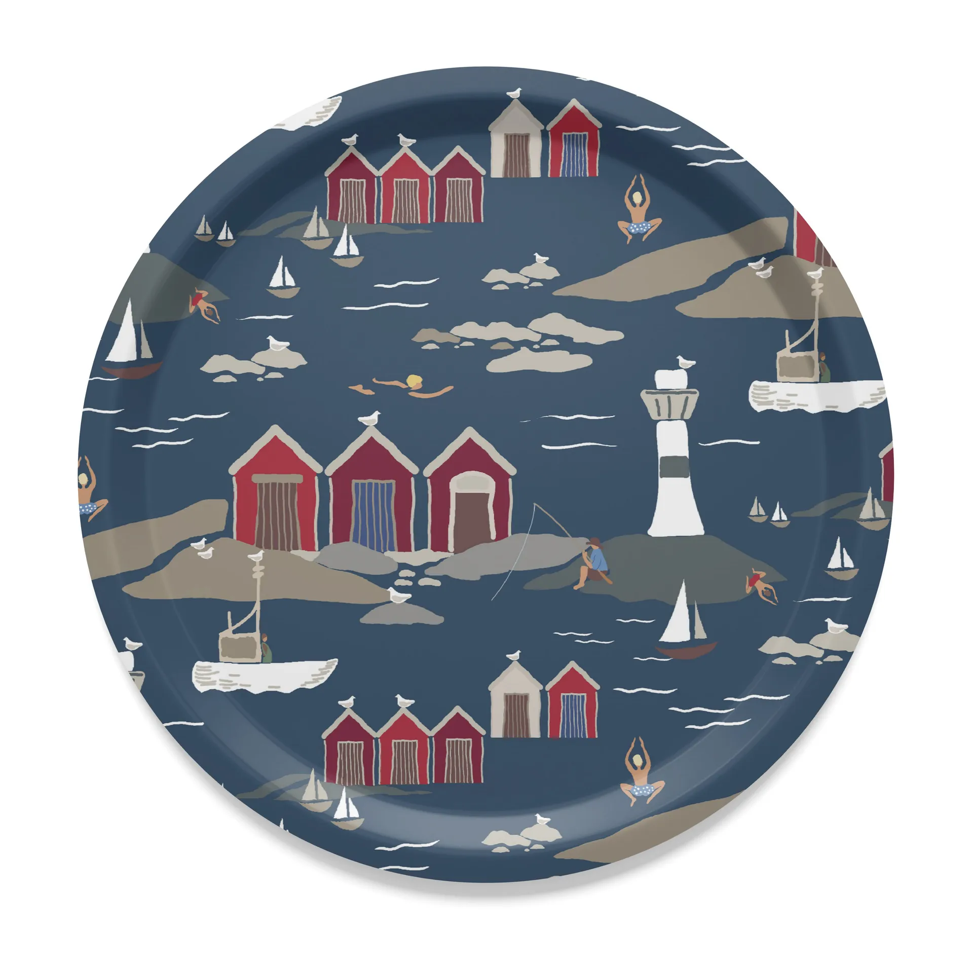 Bandeja Kust Ø31 cm, Azul Arvidssons Textil