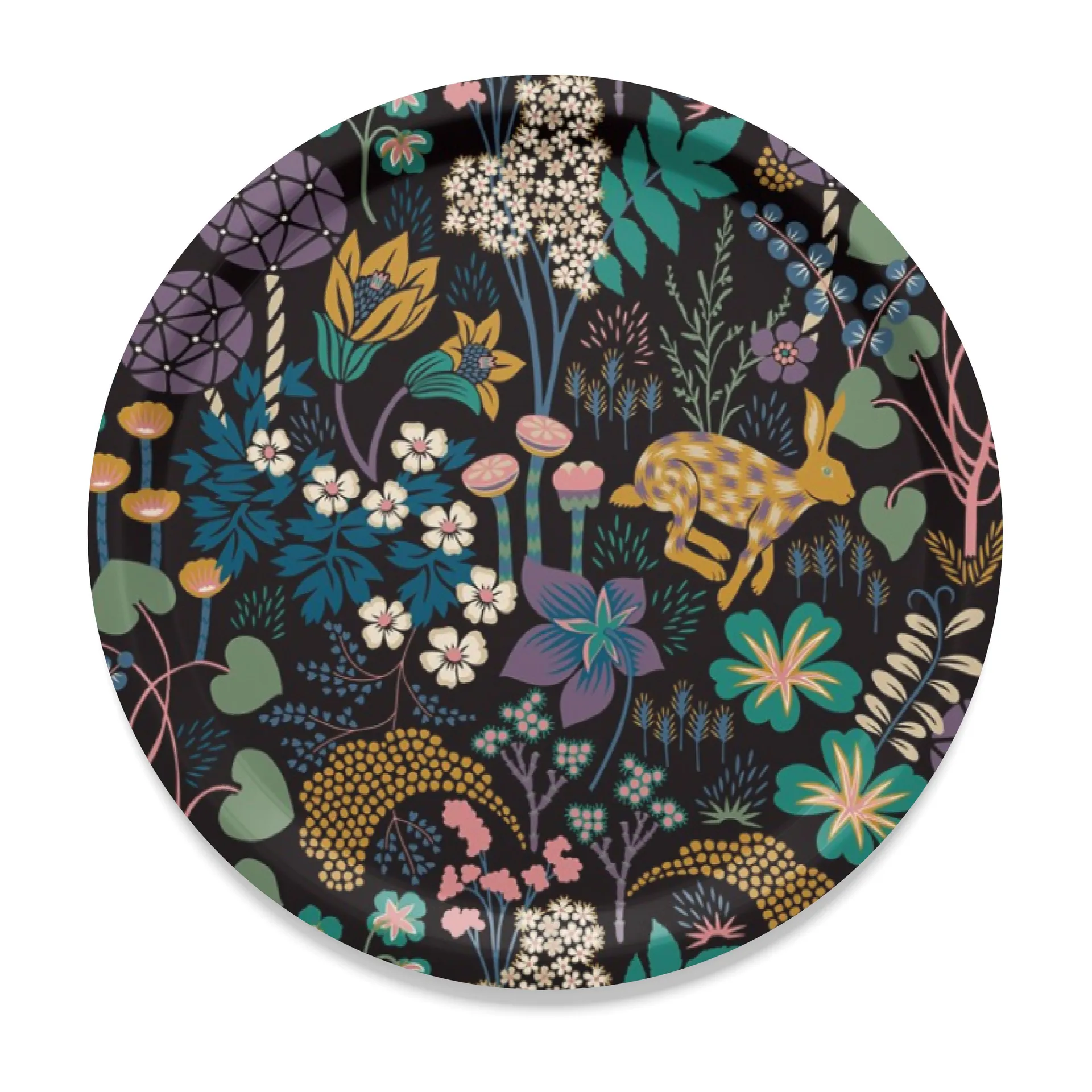 Bandeja Lyckeflykt Ø31 cm, Negro Arvidssons Textil