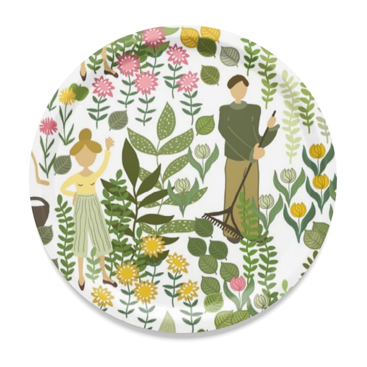 Bandeja Trädgård redonda Ø31 cm, verde Arvidssons Textil