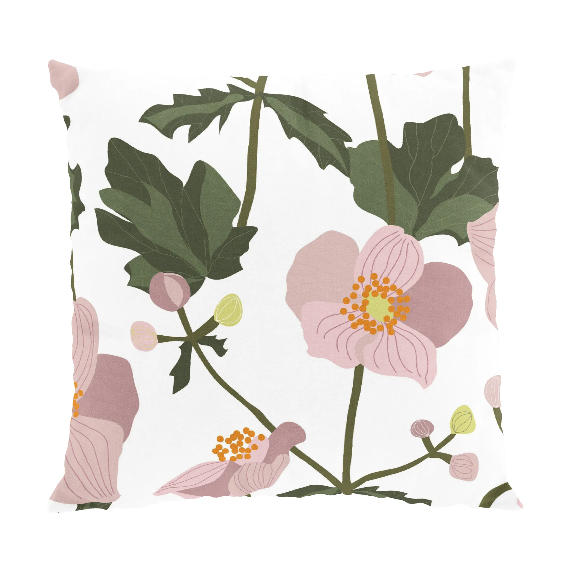 Funda de cojín Anemon 47x47 cm, Rosa Arvidssons Textil