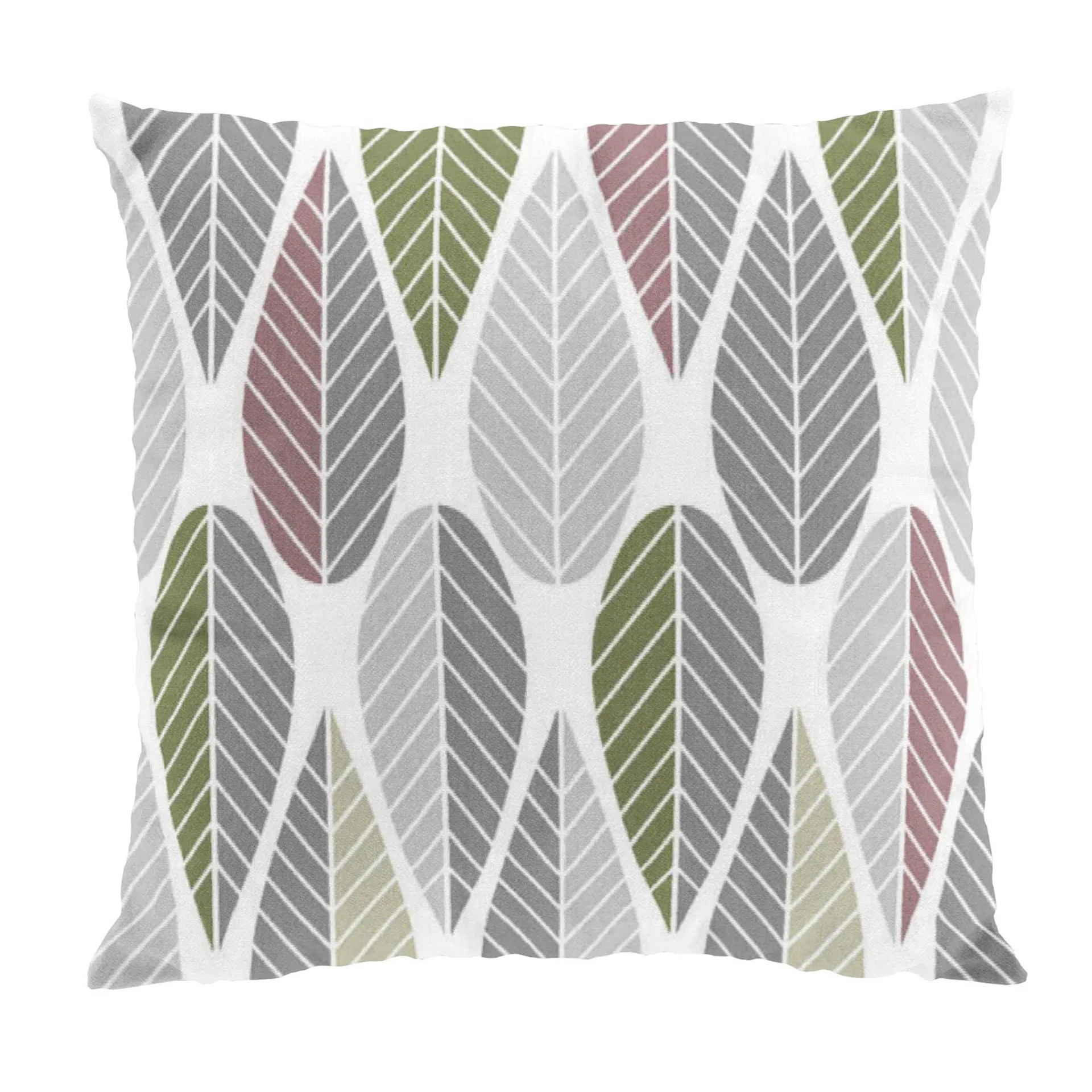 Funda de cojín Blader, rosa-gris-verde Arvidssons Textil