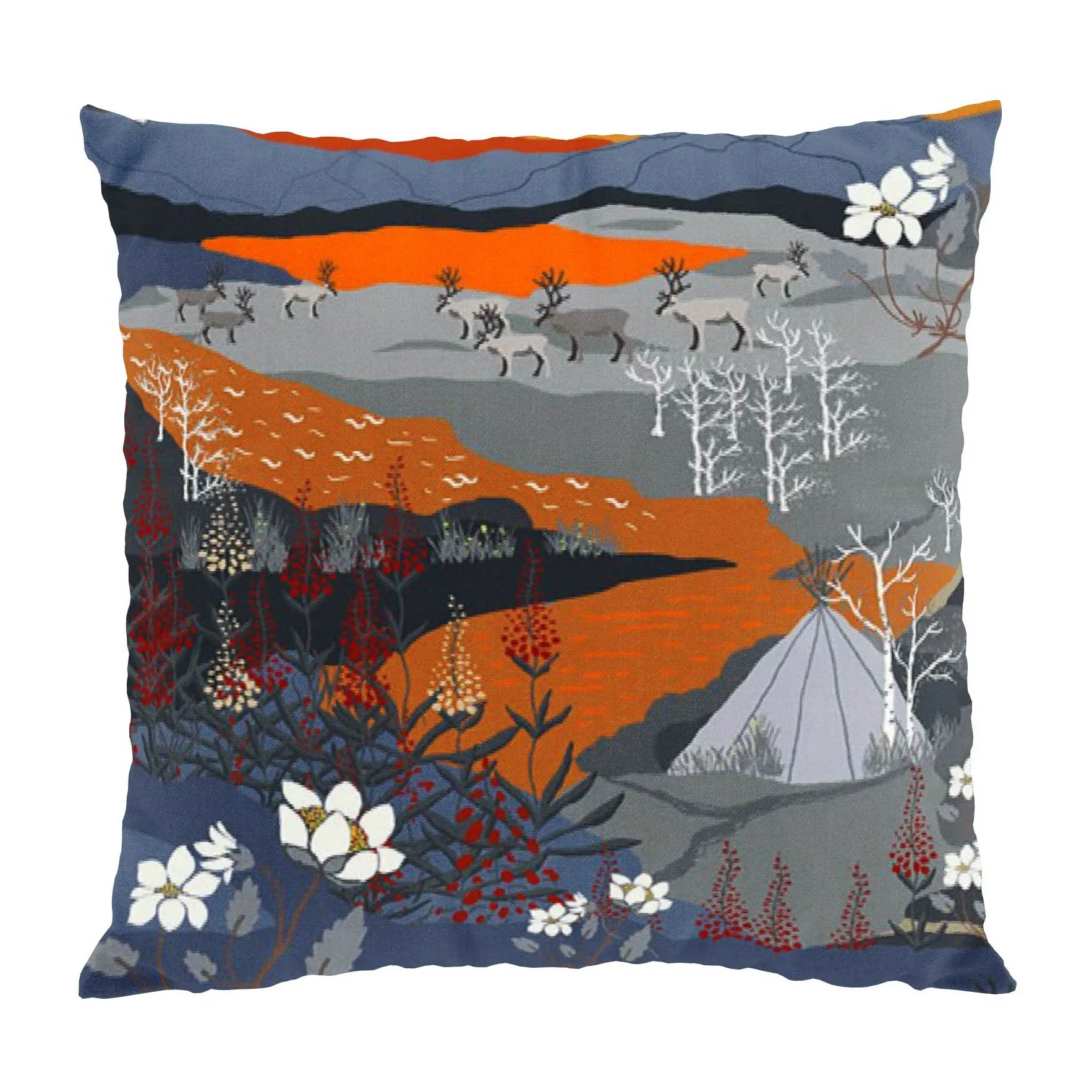 Funda de cojín Fjällvandring 47x47 cm, Orange Arvidssons Textil