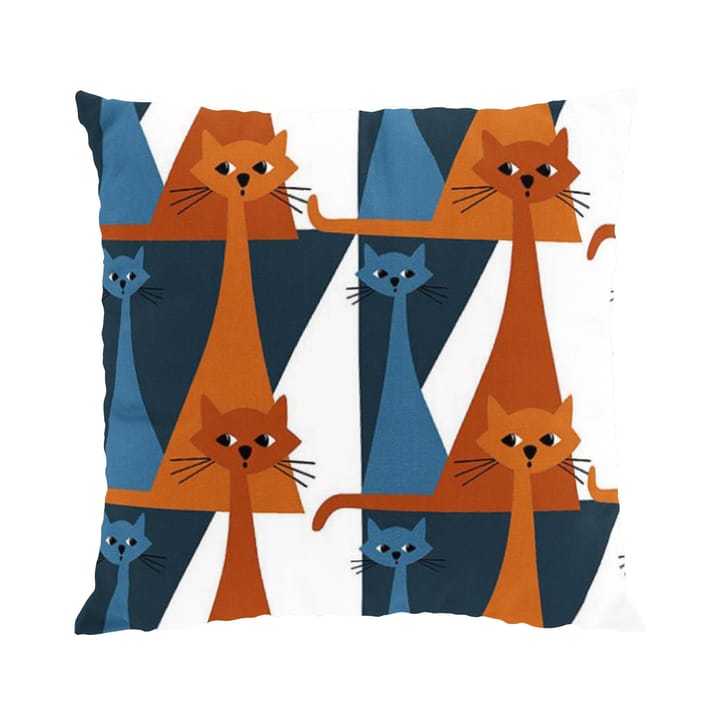 Funda de cojín Kitty 47x47 cm - azul-naranja - Arvidssons Textil
