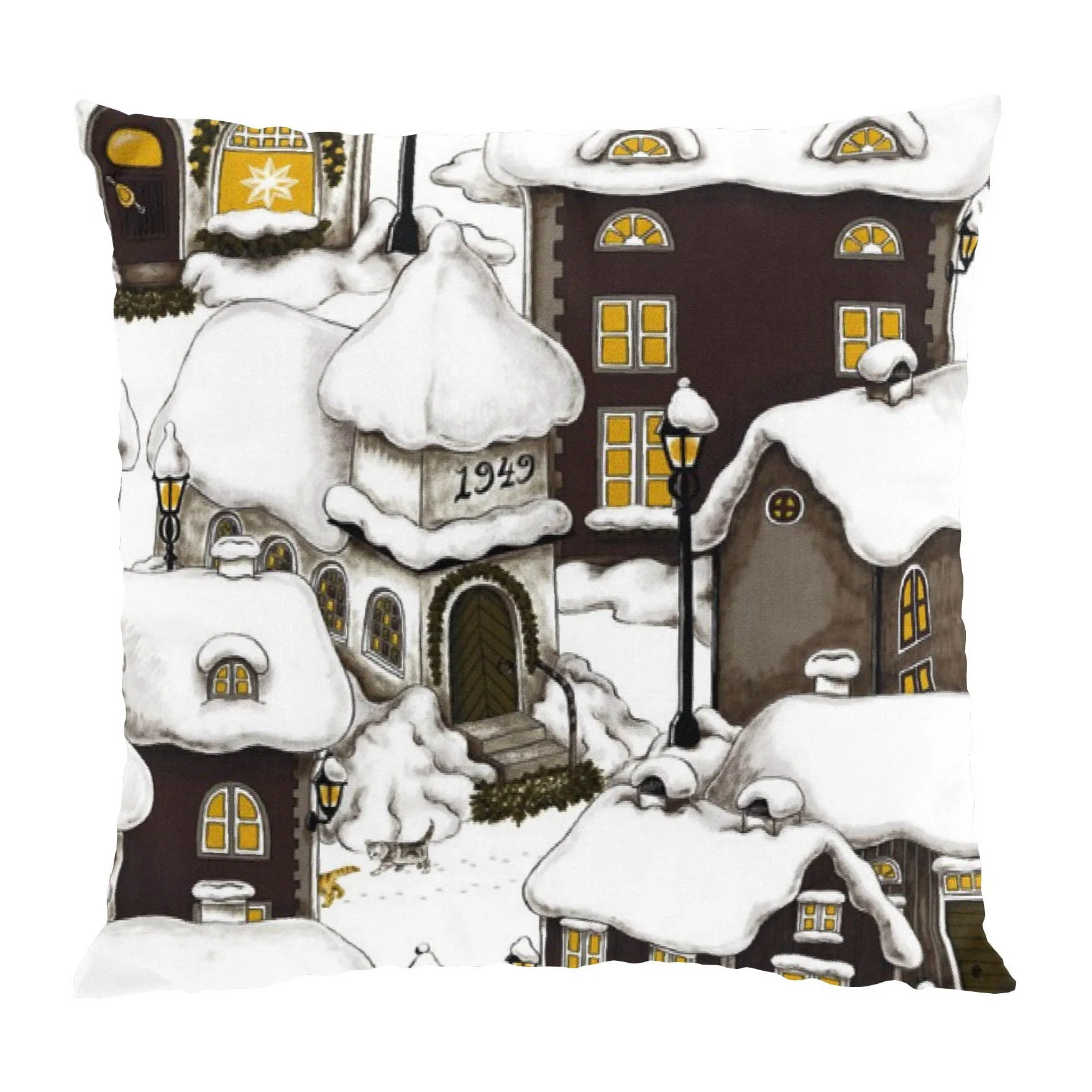 Funda de cojín Lyckeby 43x43 cm, marrón Arvidssons Textil