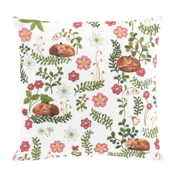 Funda de cojín Sova räv 47x47 cm - verde-rosa - Arvidssons Textil