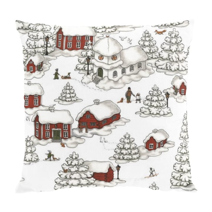 Funda de cojín Timmerbyn 47x47 cm, Offwhite-gris-rojo Arvidssons Textil