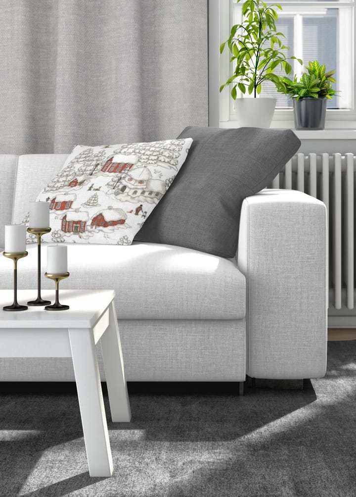 Funda de cojín Timmerbyn 47x47 cm, Offwhite-gris-rojo Arvidssons Textil