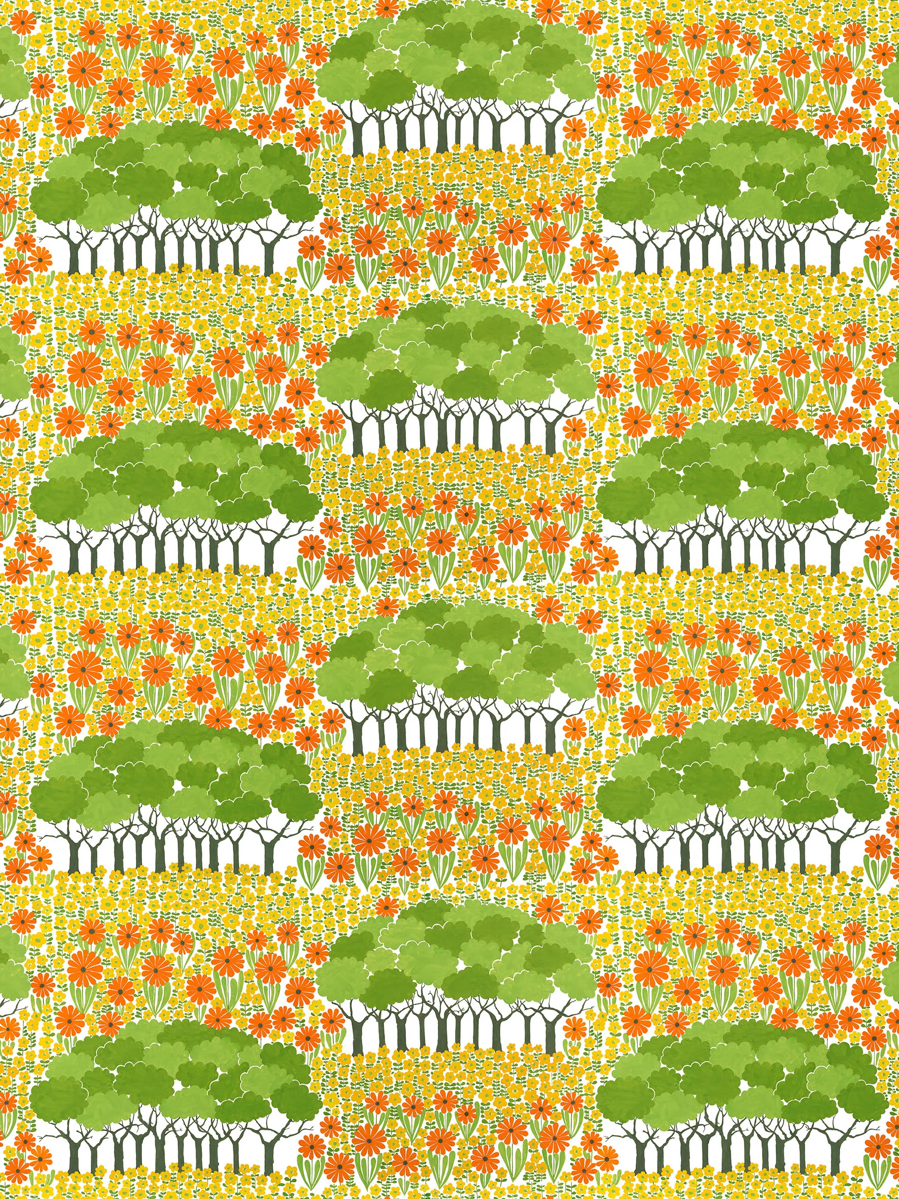 Hule Allé, amarillo-verde Arvidssons Textil