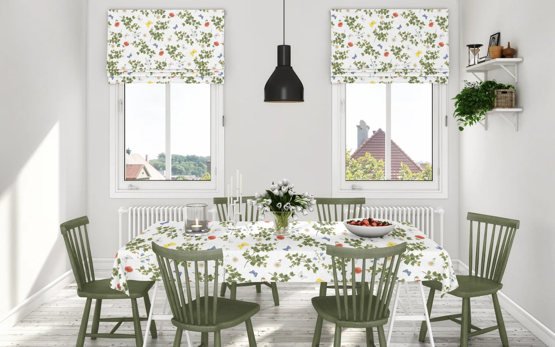 Hule Björkäng, verde-multi Arvidssons Textil